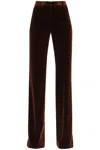 Etro Red Pants With Elastic Waistband In Brown