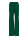 Etro Embroidered-logo Back-patch Trousers In Green