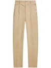 Etro Carrot Leg Trousers W Zipped Pockets In Nude
