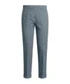 Etro Cotton Trousers With Medallions And Flowers In Gray