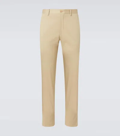Etro Cotton Twill Chinos In Beige