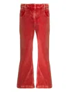 Etro Red Trousers For Girl With Logo In Red