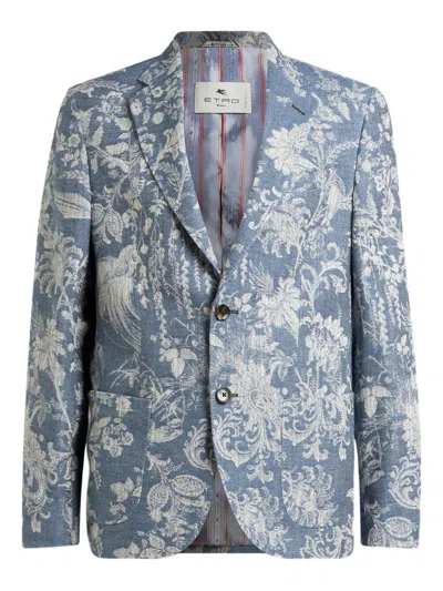 Etro Cotton Viscose Roma Sport Jacket In Black