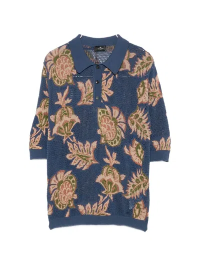 Etro Cotton Viscose Shirt In Blue