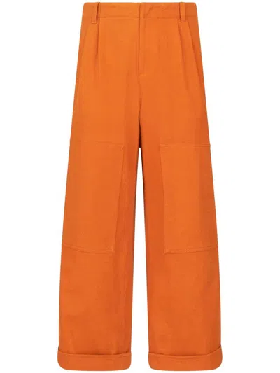 ETRO ETRO COTTON WIDE LEG TROUSERS