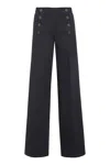 Etro Tailored Pants With Pegaso-buttons In Blue