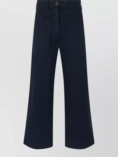 Etro Cotton Wide-leg Trousers In Yellow