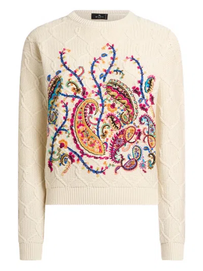Etro Cotton Wool Acrylic Jersey In Neutral