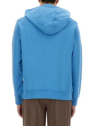Etro Cotton-blend Hoodie In Azure