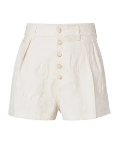 Etro Cotton-blend Jacquard Shorts In White