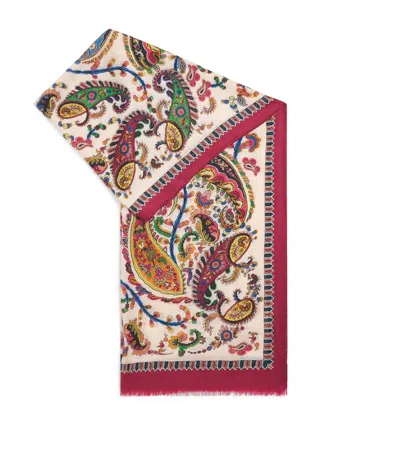 Etro Cotton-silk Paisley Scarf In Multi
