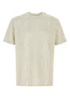 Etro Men Cotton T-shirt With Arnica Pattern In Brown
