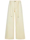 Etro Wide-leg Denim Trousers Drawstring Detail In Beige