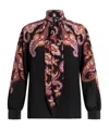 Etro Printed Crepe De Chine Blouse In Black