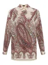 Etro Crepe De Chine Silk Shirt In Multi