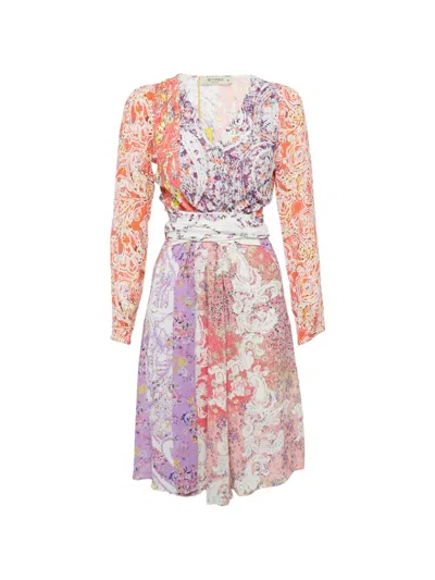 Pre-owned Etro Crepe Midi Dress In White