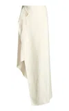 Etro Sarong Long Draped Skirt In Off-white