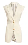 Etro Crepe Vest In Off-white