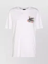 Etro Regular Fit T-shirt With Pegasus Embroidery In White