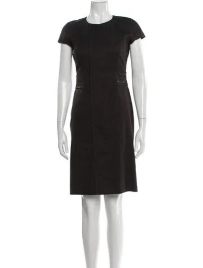 Pre-owned Etro Crew Neck Knee-length Dress In Gray