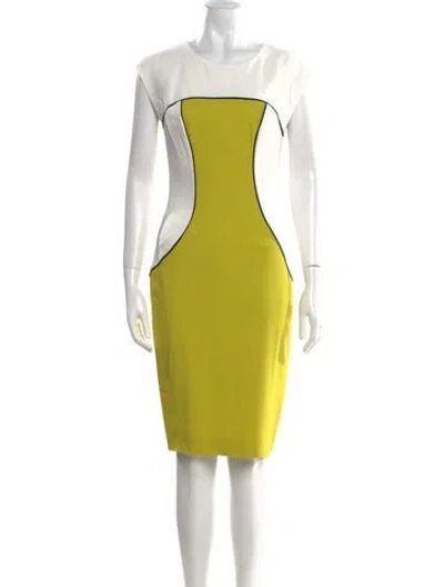 Pre-owned Etro Crew Neck Knee-length Dress In Green