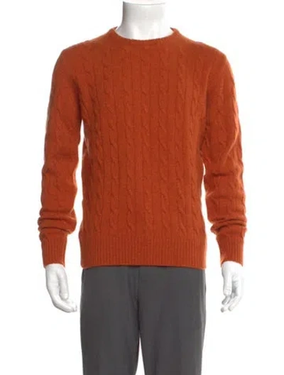 Pre-owned Etro Crew Neck Long Sleeve Pullover In Orange