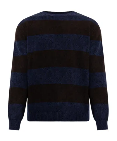 Etro Crew Neck Long-sleeved Knitwear In Multi