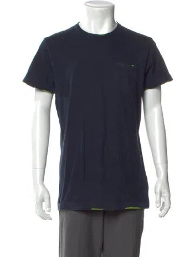 Pre-owned Etro Crew Neck Short Sleeve T-shirt In Blue