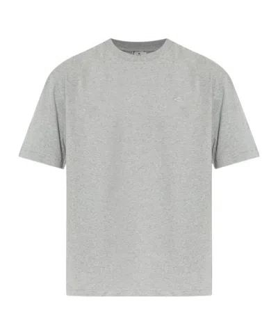 Etro Crew Neck Short-sleeved T-shirt In Gray