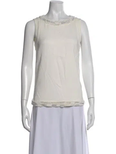 Pre-owned Etro Crew Neck Sleeveless Top In Gray