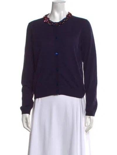 Pre-owned Etro Crew Neck Sweater In Purple