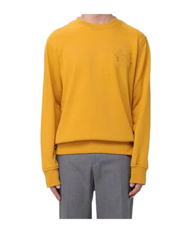 Etro Crew Neck Sweatshirt In Orange