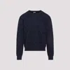 Etro Blue Sweater With Paisley Print In Cotton-wool Blend In Blue