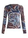 Etro Top With Jacquard Effect In Multicolor