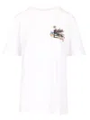 Etro Regular Fit T-shirt With Pegasus Embroidery In White