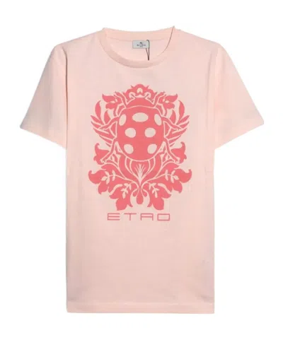 Etro Crew-neck T-shirt In Pink