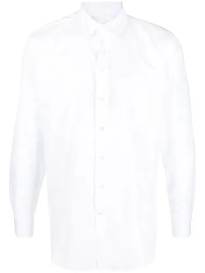 Etro Crisp White Long Sleeve Button-down Shirt In Gray