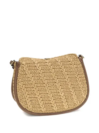 Etro Crochet Buckle Cross Body Bag In Neutral