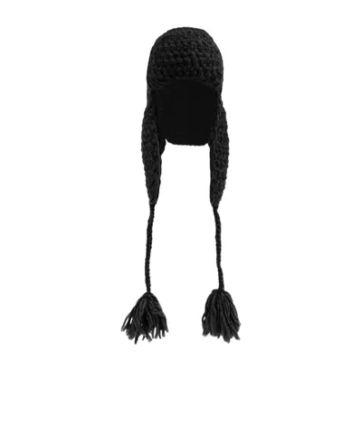Etro Crochet Tassel-detail Hat In Black