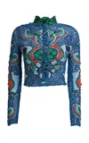 Etro Crocheted Cotton Crop Top In Multi
