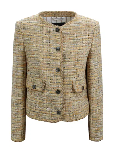 Etro Crop Jacket In Green