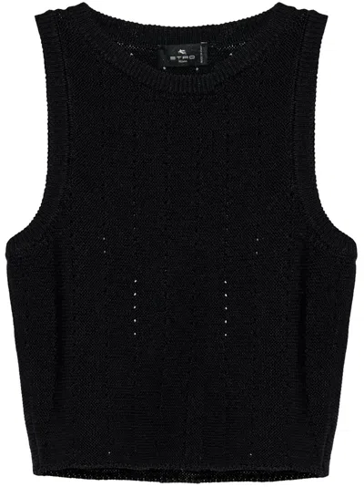 Etro Women Crop Top In Black