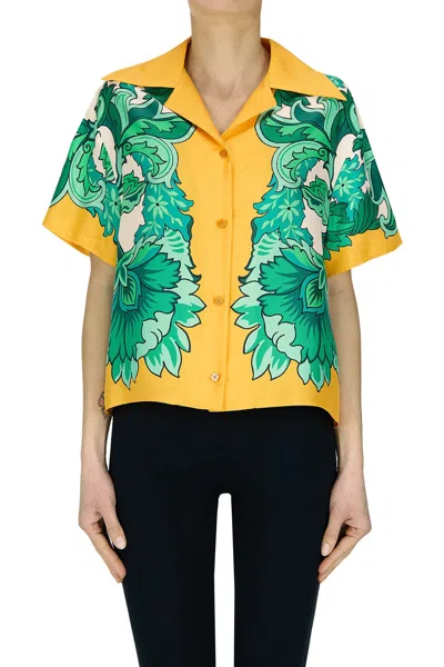 Etro Cropped Boxy Shirt In Multi