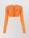 ETRO CROPPED CABLE KNIT CASHMERE CARDIGAN