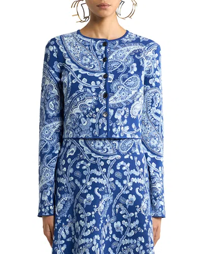 Etro Cropped Cardigan Sweater In Brown