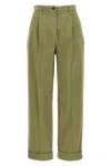 Etro Wide Leg Belted Trousers With Back Pockets
