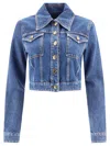 ETRO CROPPED DENIM JACKET JACKETS