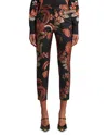 Etro Jacquard Cigarette Trousers In Multicolor Black Base