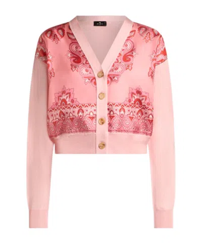 ETRO ETRO PAISLEY PRINTED CROPPED CARDIGAN