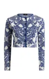 Etro Women's Jacquard Knit Cardigan In Blue